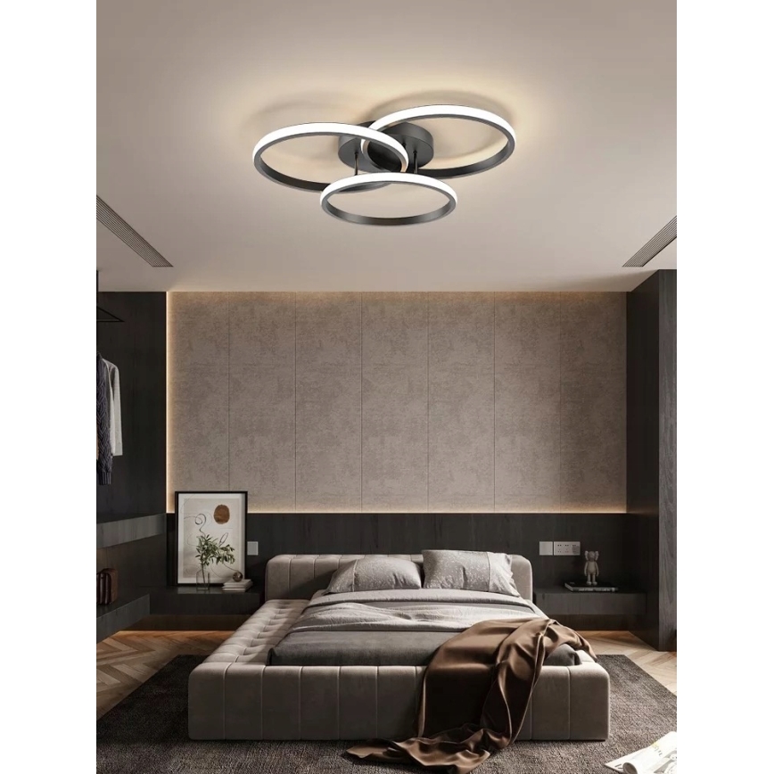 LED Ceiling Light LED/38W/230V Black