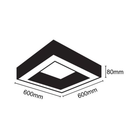 LED Ceiling light LED/40W/230V 4000K 60x60 cm