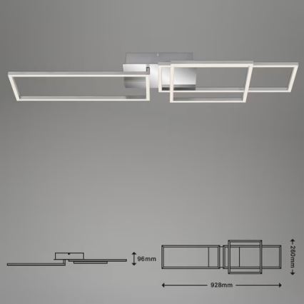 LED Ceiling Light LED/42W/230V 3000K Matte Chrome