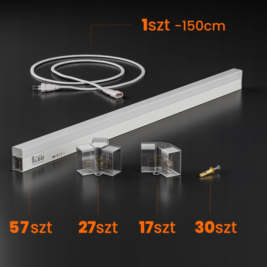 HEXAGON LED Ceiling Light/456W/85-265V 4000K 522x298 cm CRI 90 IP54 white