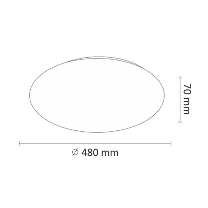 LED Ceiling light LED/45W/230V 3000K/4000K/6400K d. 48 cm white