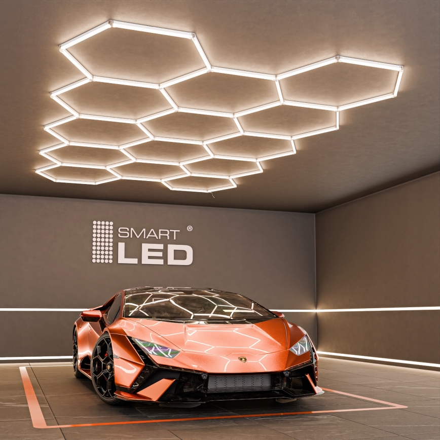 LED Ceiling Light HEXAGON LED/570W/85-265V 4000K 522x298 cm CRI 90 IP44 white