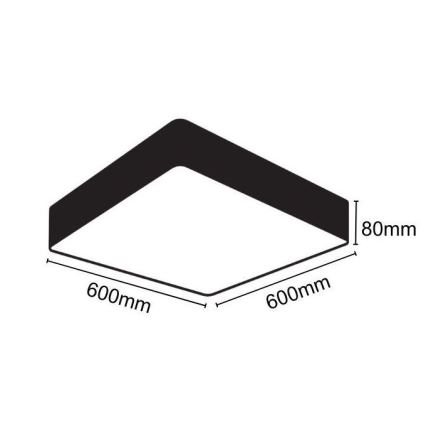 LED Ceiling light LED/65W/230V 4000K 60x60 cm
