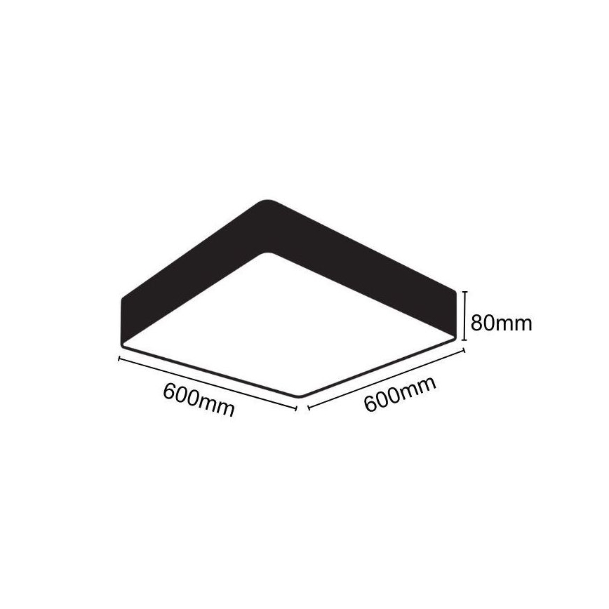 LED Ceiling light LED/65W/230V 4000K 60x60 cm