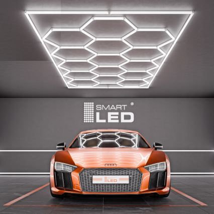 LED Ceiling Light HEXAGON LED/696W/85-265V 6500K 484x243 cm CRI 90 IP44 White