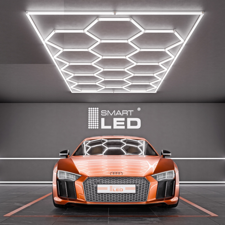 LED Ceiling Light HEXAGON LED/696W/85-265V 6500K 484x243 cm CRI 90 IP44 White