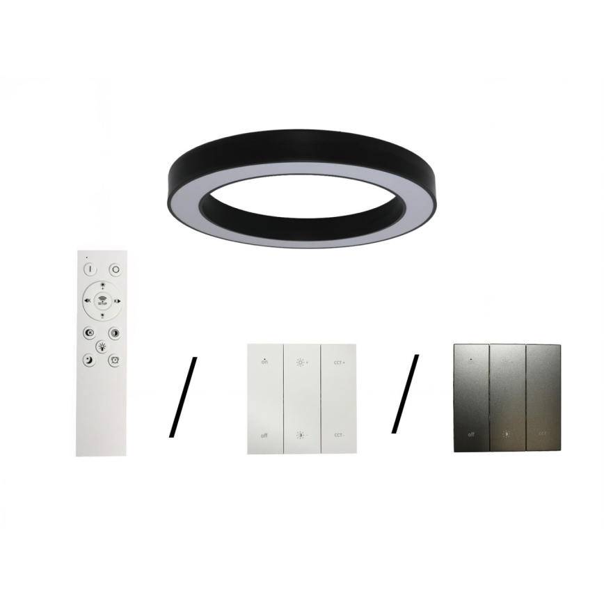 LED Ceiling Light LED/80W/230V 3000/4000/6500K Ø 80 cm, Black