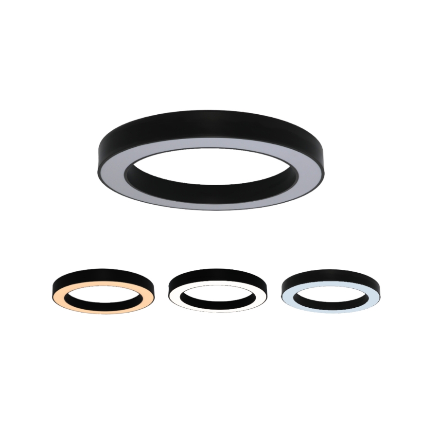 LED Ceiling Light LED/80W/230V 3000/4000/6500K Ø 80 cm, Black