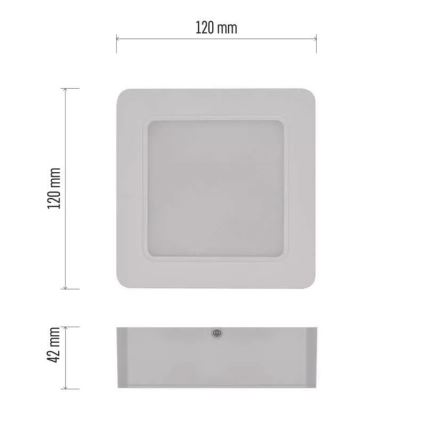 LED Ceiling light LED/9W/230V 12x12 cm white