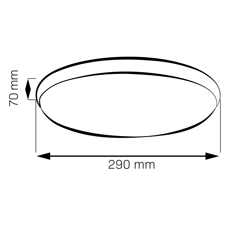 LED Ceiling Light LIBRA LED/15W/230V 4000K Ø29 cm Polished Chrome