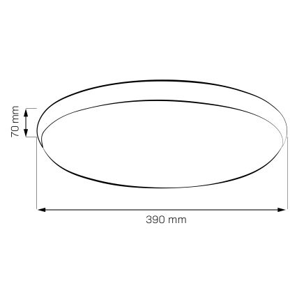 LED Ceiling Light LIBRA LED/24W/230V 4000K dia. 39 cm Black
