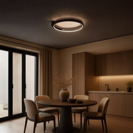 LED Ceiling Light LUNA LED/18W/230V Ø 42.5 cm black