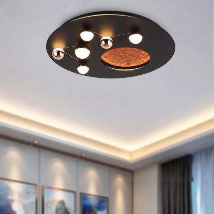 LED Ceiling Light MARS LED/48W/230V 3000K black