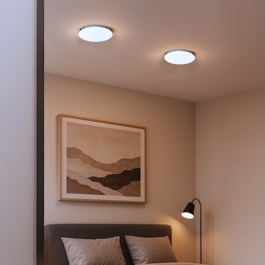 LED Ceiling Light MAYA LED/10W/230V Ø26 cm Polished Chrome