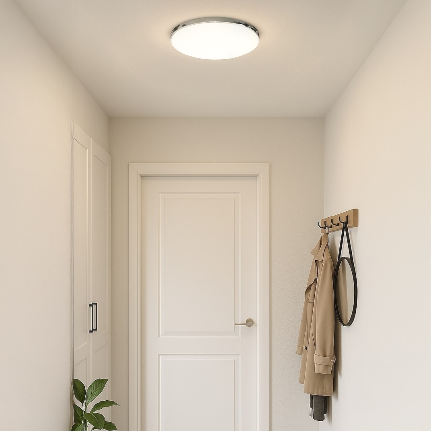 LED Ceiling Light MAYA LED/36W/230V Ø 50 cm Polished Chrome