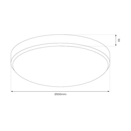 LED Ceiling Light MAYA LED/36W/230V Ø 50 cm Polished Chrome