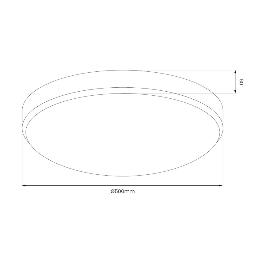 LED Ceiling Light MAYA LED/36W/230V Ø 50 cm Polished Chrome