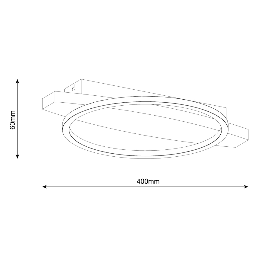 LED Ceiling Light MELISA 12W/230V 30x40 cm, Pine