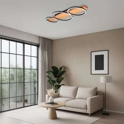 LED Ceiling Light MELISA LED/28W/230V 26,5x70 cm Pine