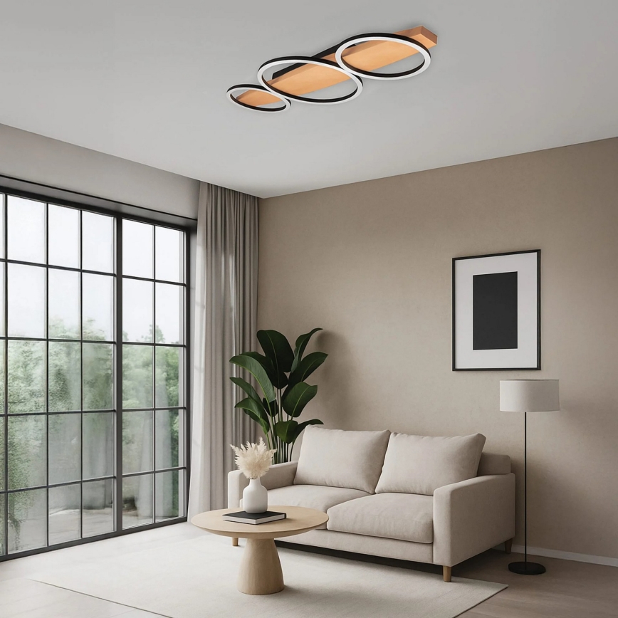 LED Ceiling Light MELISA LED/28W/230V 26,5x70 cm Pine