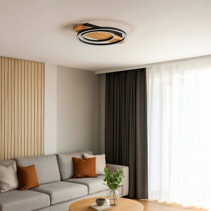 LED Ceiling Light MELISA LED/28W/230V 30x40 cm Pine