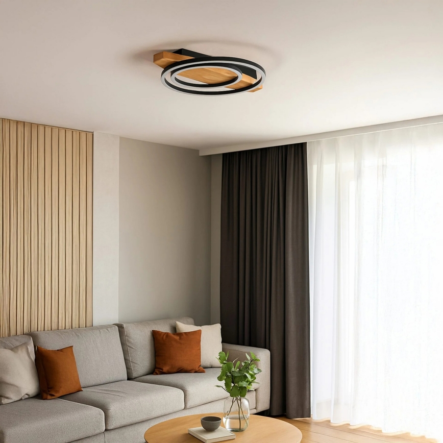 LED Ceiling Light MELISA LED/28W/230V 30x40 cm Pine
