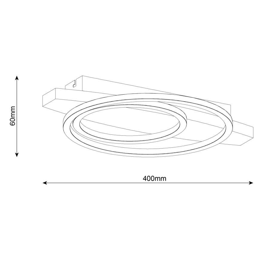 LED Ceiling Light MELISA LED/28W/230V 30x40 cm Pine