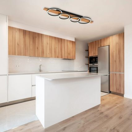 LED Ceiling Light MELISA LED/35W/230V 26,5x95 cm pine