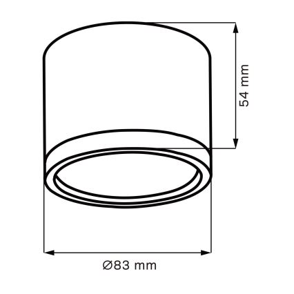 LED Ceiling light MIRELLA 1xGX53/6W/230V black/gold