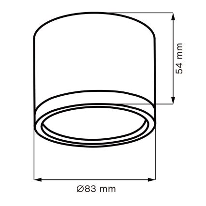 LED Ceiling light MIRELLA 1xGX53/6W/230V black