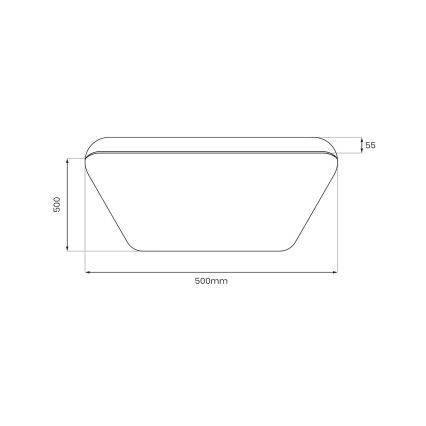 LED Ceiling Light NEMO LED/36W/230V 50x50 cm Black