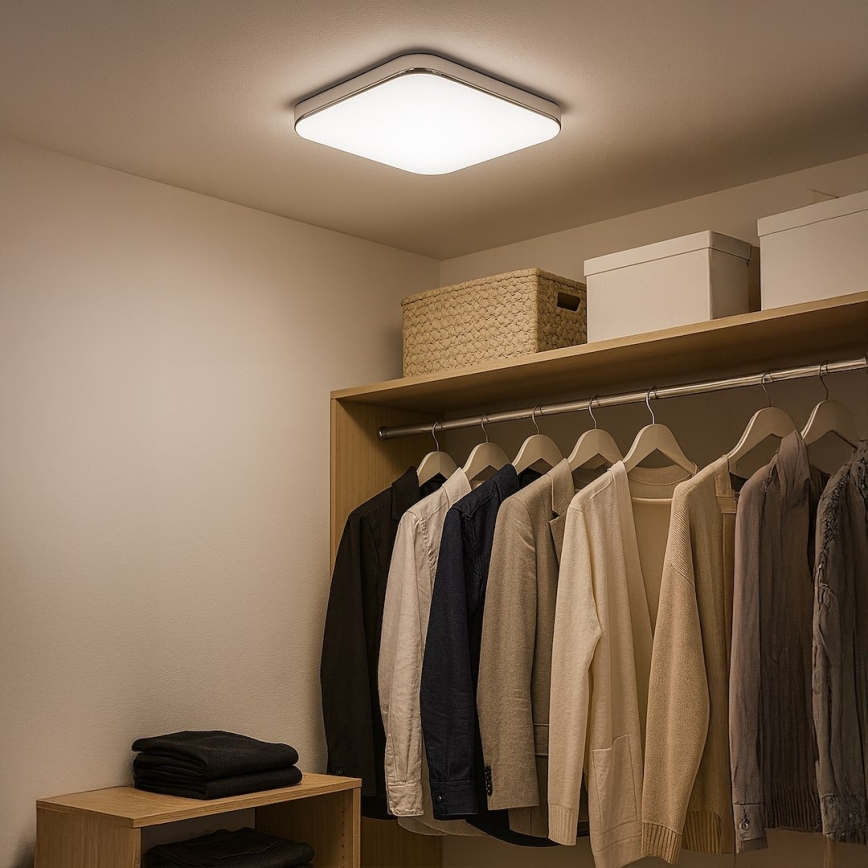 LED Ceiling Light NEMO LED/36W/230V 50x50 cm Polished Chrome