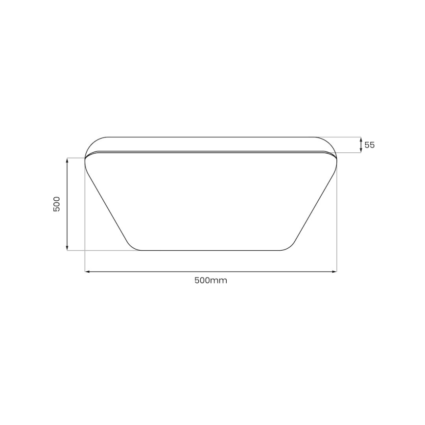 LED Ceiling Light NEMO LED/36W/230V 50x50 cm Polished Chrome