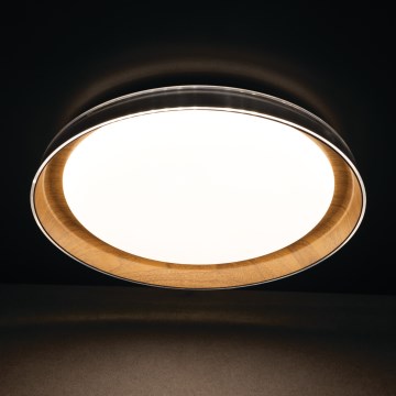 LED Ceiling light NIFU LED/17,8W/230V d. 43 cm white/brown