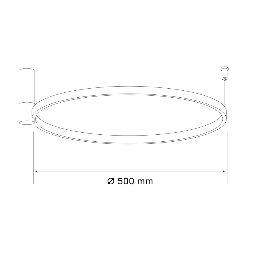 LED Ceiling light NOEMI LED/20W/230V 4000K d. 50 cm matte chrome