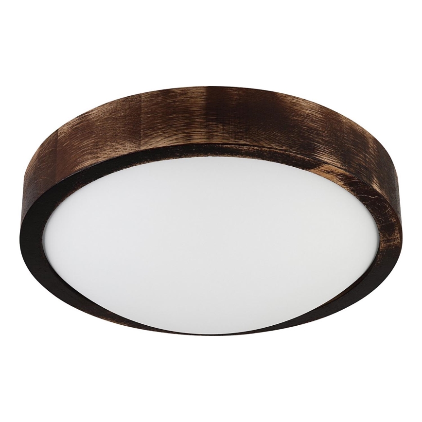 LED Ceiling Light OAK SLIM LED/20W/230V 4000K Ø 27 cm Oak/Dark Brown