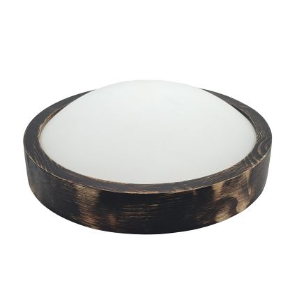 LED Ceiling Light OAK SLIM LED/20W/230V 4000K Ø 27 cm Oak/Dark Brown