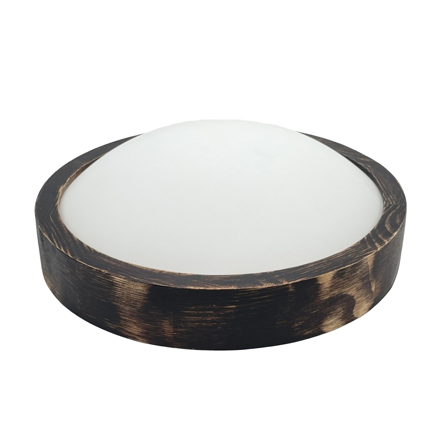 LED Ceiling Light OAK SLIM LED/20W/230V 4000K Ø 27 cm Oak/Dark Brown