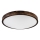 LED Ceiling Light OAK SMOKY SLIM, 36W / 230V, 4000K, Ø 47 cm, Oak / Dark Brown
