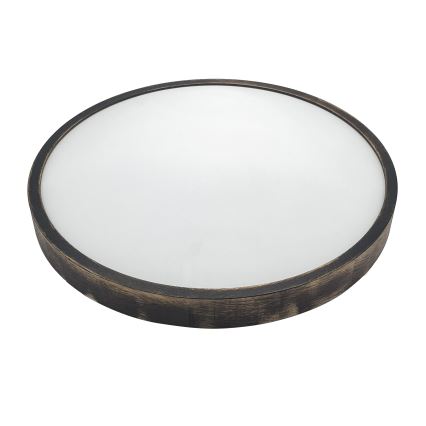 LED Ceiling Light OAK SMOKY SLIM, 36W / 230V, 4000K, Ø 47 cm, Oak / Dark Brown