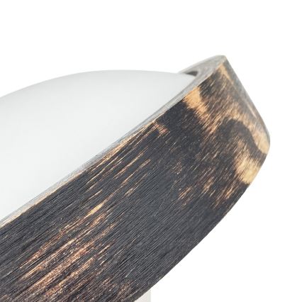LED Ceiling Light OAK SMOKY SLIM LED/20W/230V 4000K, Ø 27 cm, oak/dark brown