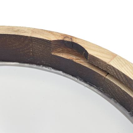 LED Ceiling Light OAK SMOKY SLIM LED/20W/230V 4000K, Ø 27 cm, oak/dark brown