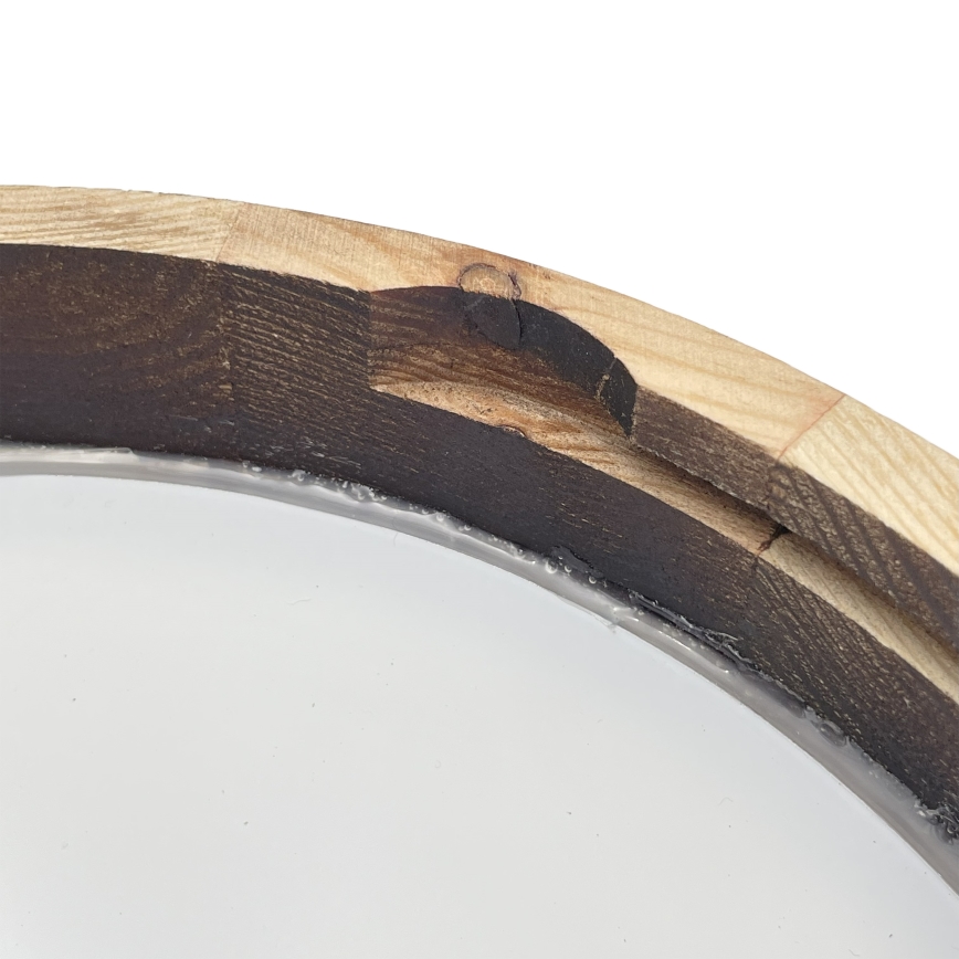 LED Ceiling Light OAK SMOKY SLIM LED/20W/230V 4000K, Ø 27 cm, oak/dark brown