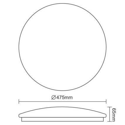 LED Ceiling light OPAL LED/48W/230V 4000K