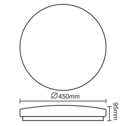 LED Ceiling light OPAL LED/50W/176-264V