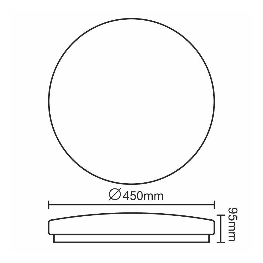 LED Ceiling light OPAL LED/50W/176-264V