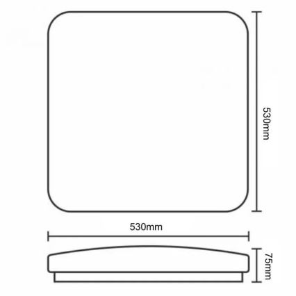 LED Dimmable ceiling light OPAL LED/60W/230V 3000-6500K + remote control