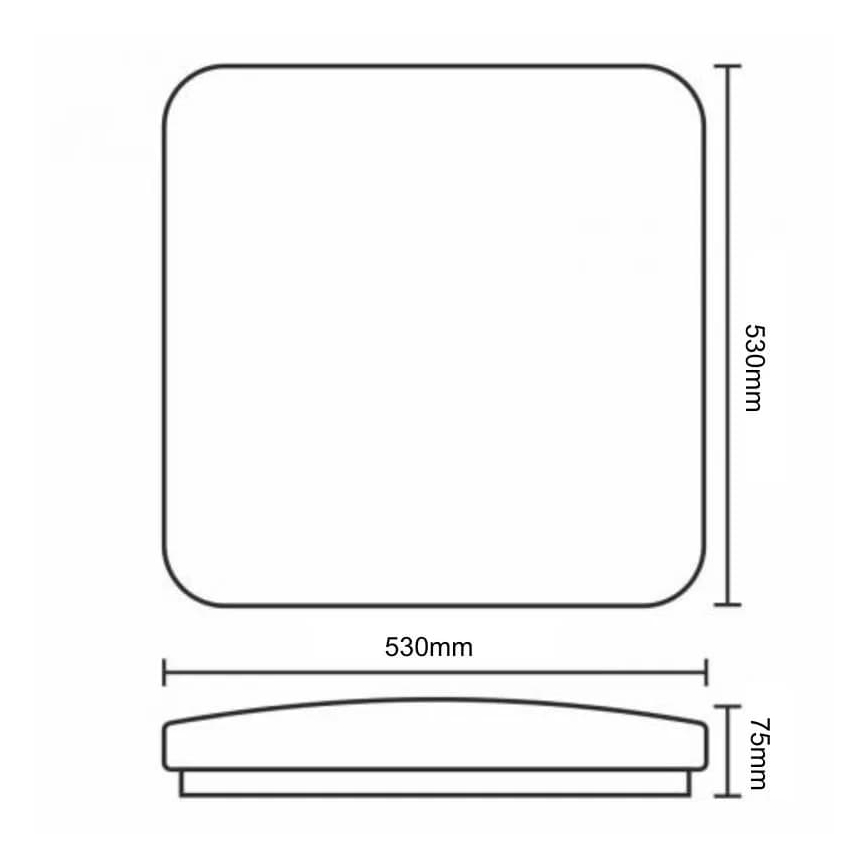 LED Dimmable ceiling light OPAL LED/60W/230V 3000-6500K + remote control