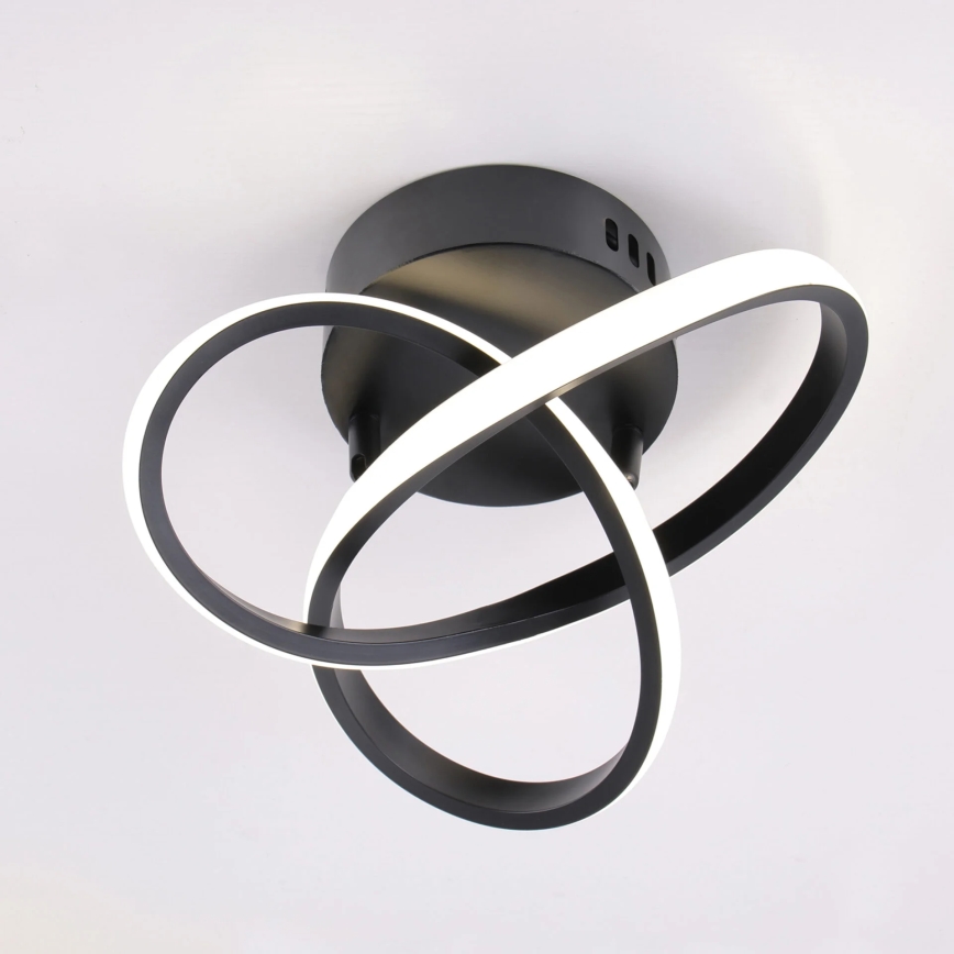 LED Ceiling Light OSKAR LED/15W/230V dia. 25 cm Black