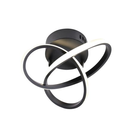 LED Ceiling Light OSKAR LED/15W/230V dia. 25 cm Black